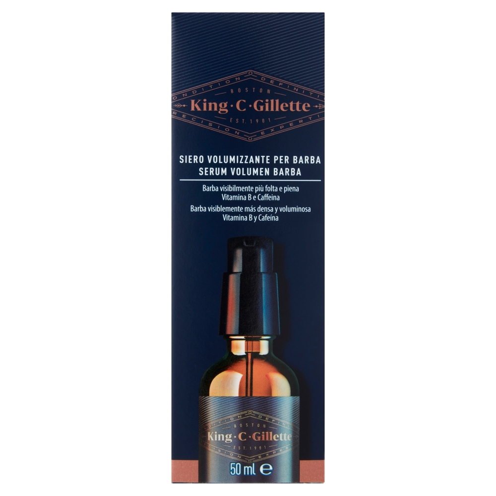 King C Gillette Siero Volumizzante per Barba 50 ml